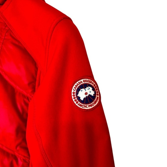 Canada Goose Women's Hybridge Hoodie- Down Filled Polartec Jacket- Red- Small - Picture 8 of 15